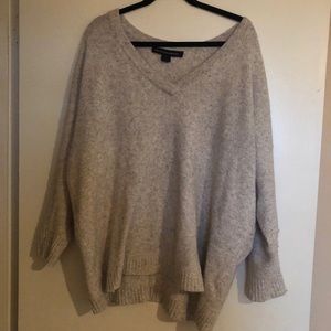 French Connection Oversized Gray Sweater - L